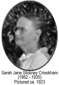 Sarah Stickney Crookham ca. 1923